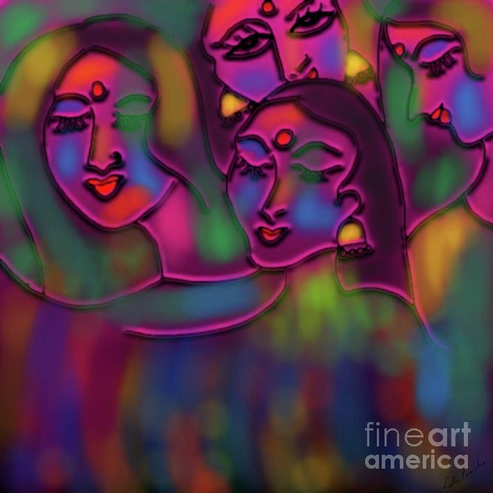 The Festival Of Colors Holi Digital Art by Latha Gokuldas Panicker
