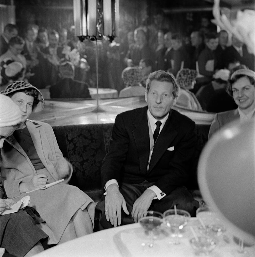 The film star is pictured by journalists at a press conference. Helsinki 3 10 1955  Painting by Celestial Images
