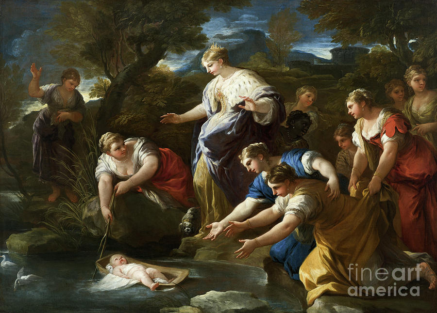 The Finding Of Moses, C.1685-1690 Painting by Luca Giordano - Fine Art ...