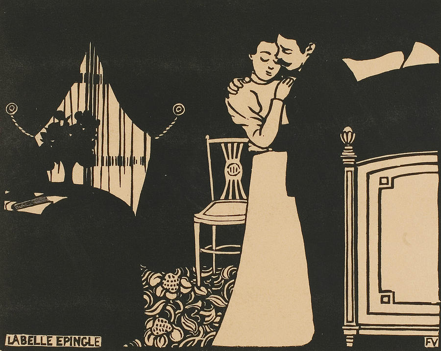 Swiss Painters Relief - The Fine Pin, plate three from Intimacies by Felix Edouard Vallotton