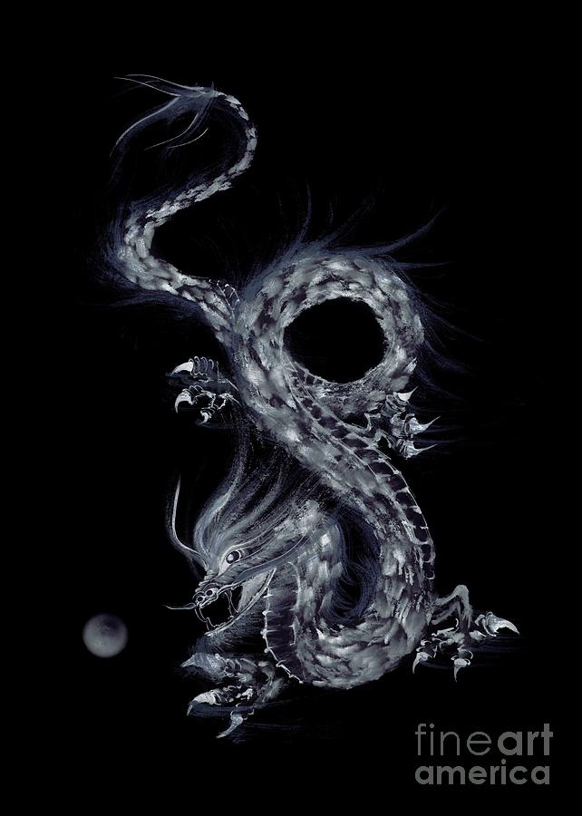 The fire breathing asian dragon chasing the elusive Night Shing Pearl ...