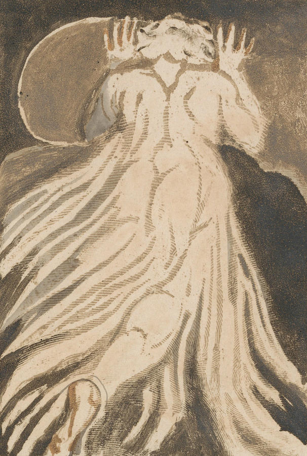 The First Book of Urizen, Plate 28 Drawing by William Blake
