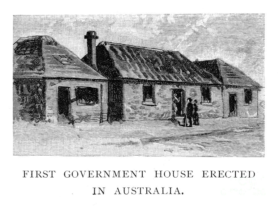 The First Government House, Sydney Drawing by Print Collector