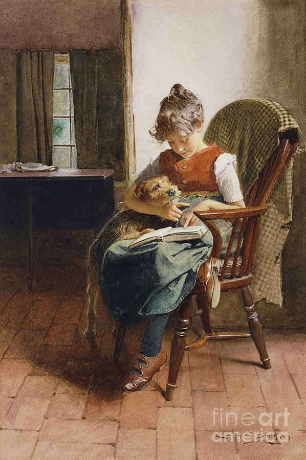 The First Lesson, 1897 Painting by Carlton Alfred Smith