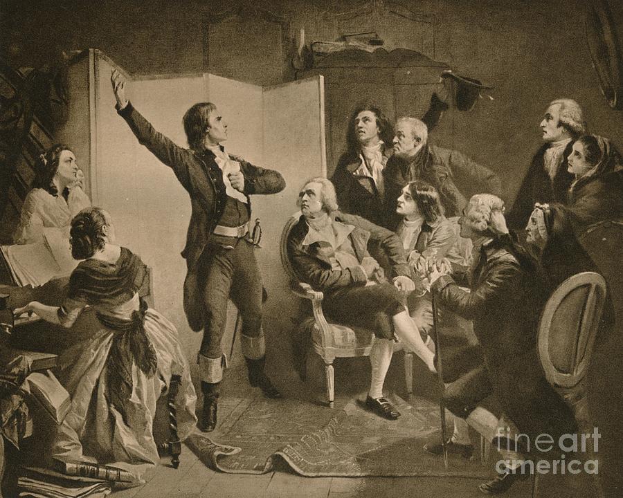 The First Singing Of The Marseillaise Drawing by Print Collector