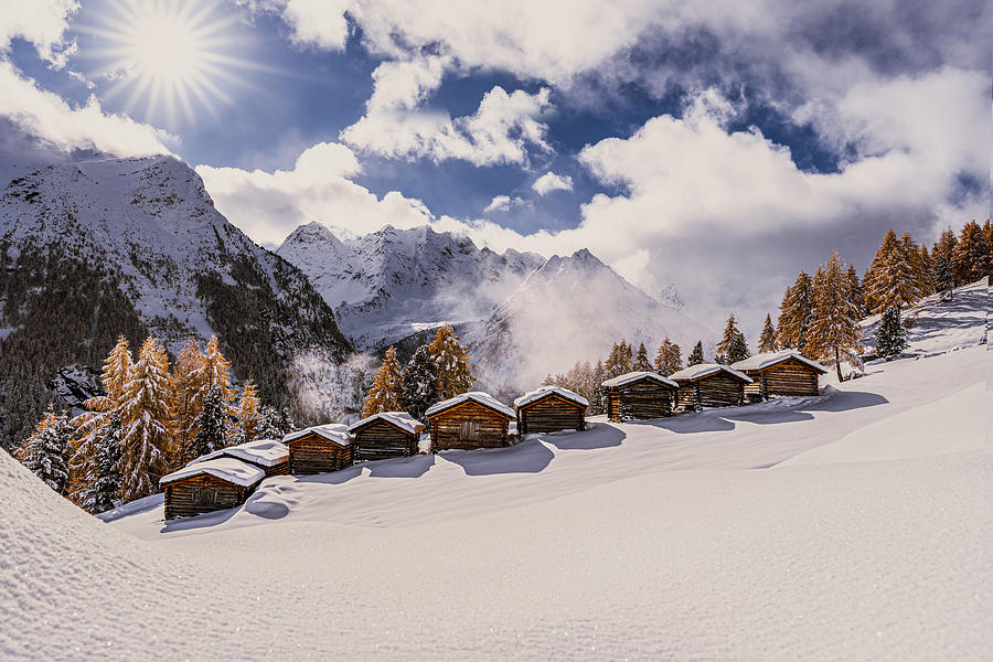 Mountain Photograph - The First Snow by Martin E