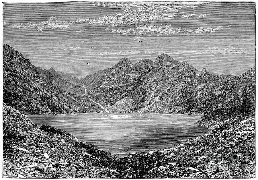 The Fish Lake, Switzerland, 1879 Drawing by Print Collector