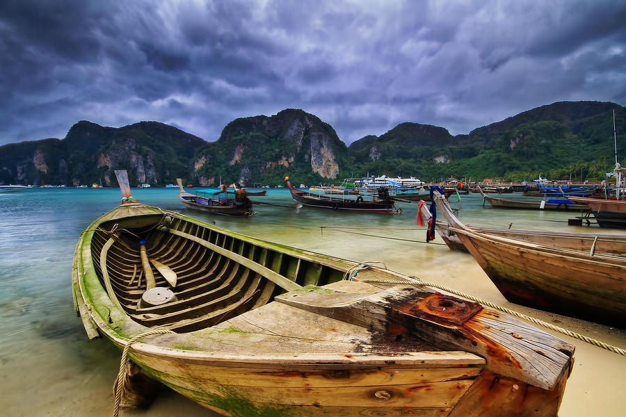 The Fishermans Village @ Phi Phi Photograph by Feel Free To Share Your Thoughts On My Works