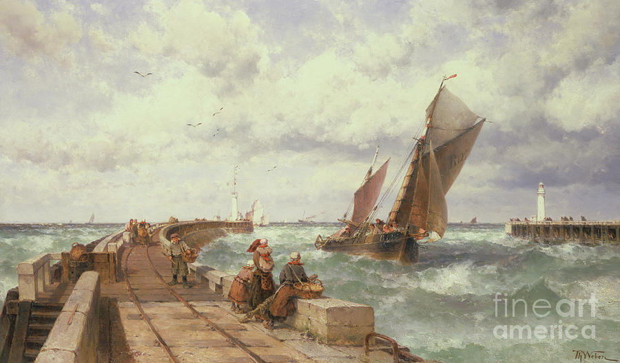 The Fishermen Return Painting by Theodore Weber