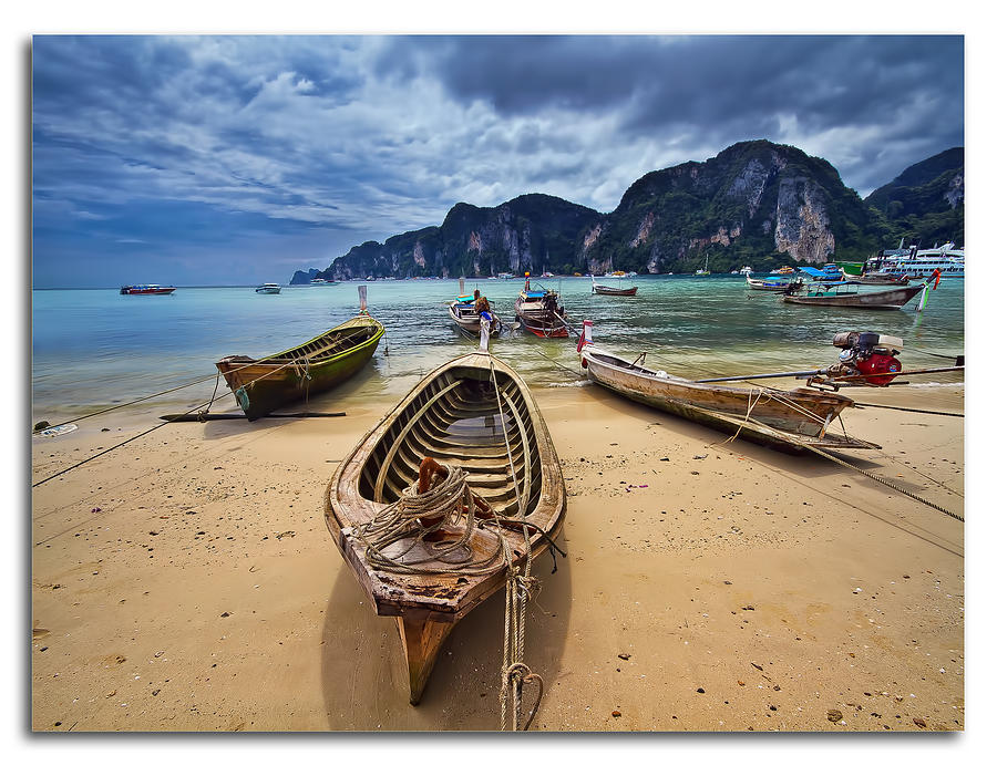 The Fishing Boats Of Phi Phi II Photograph by Feel Free To Share Your Thoughts On My Works