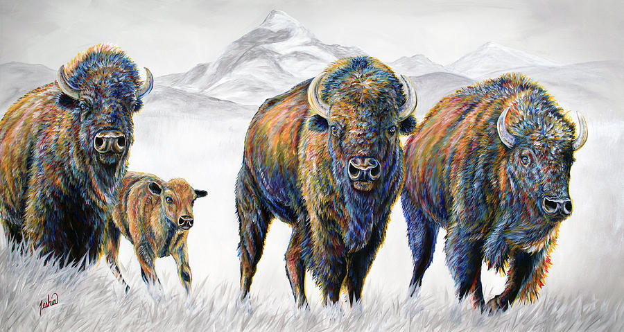 Banff National Park Painting - The Flathead Four by Teshia Art