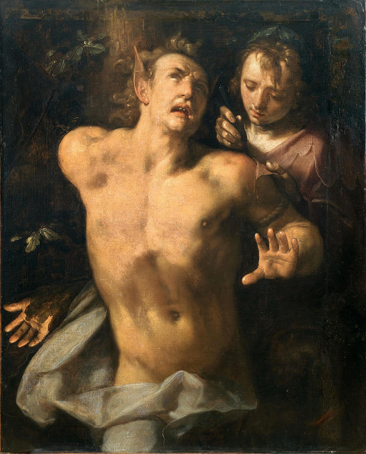 The Flaying of Marsyas Painting by Cornelis Cornelisz van Haarlem