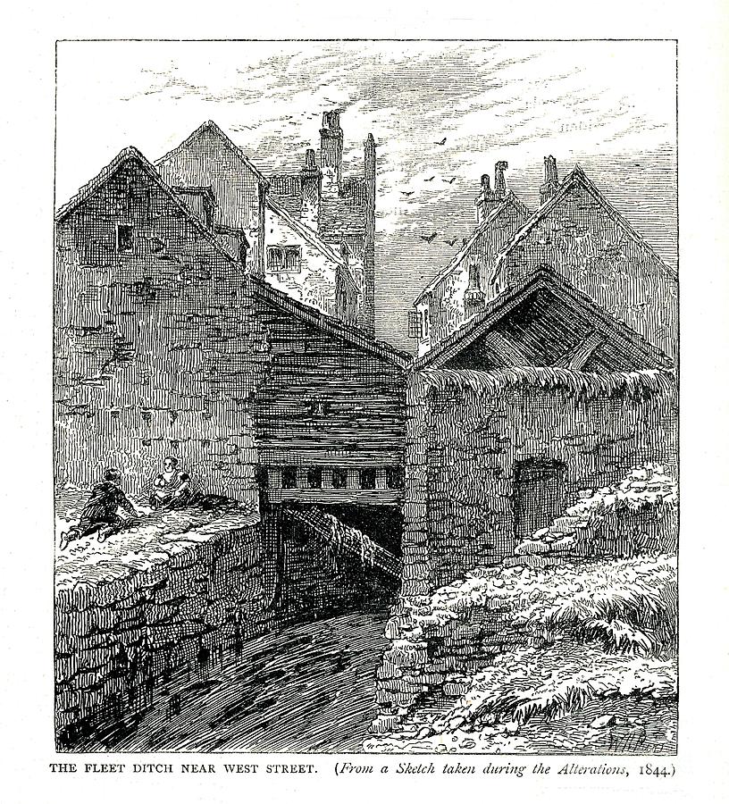 The Fleet Ditch Near West Street Drawing by Print Collector