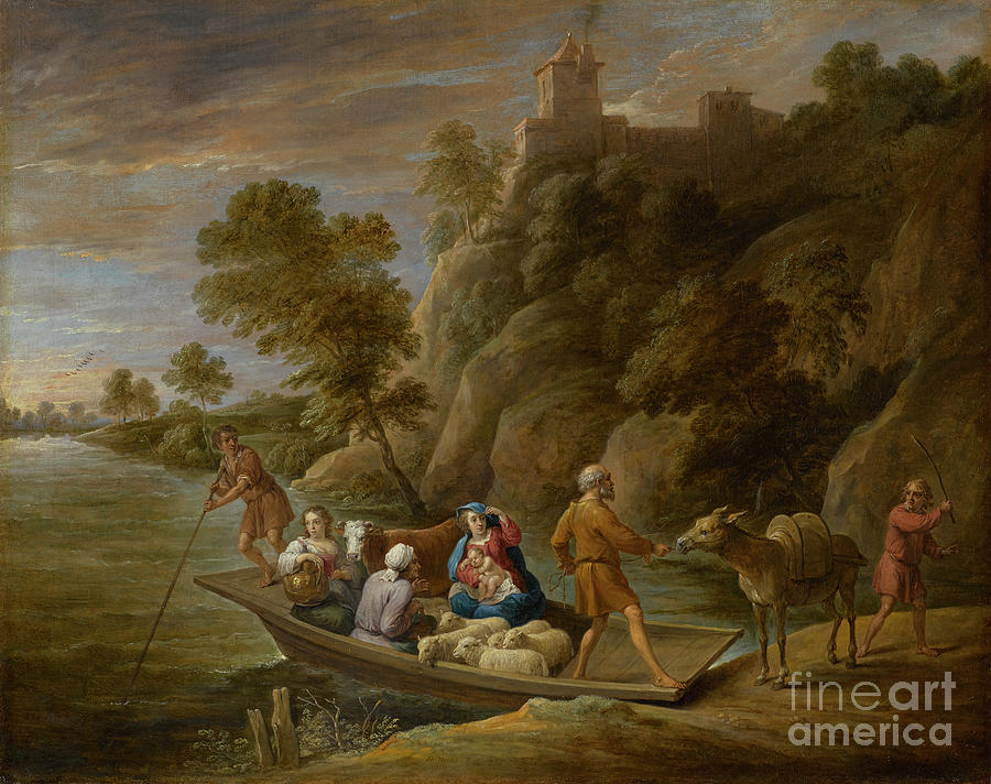 The Flight Into Egypt, Circa 1660s Painting by David The Younger Teniers