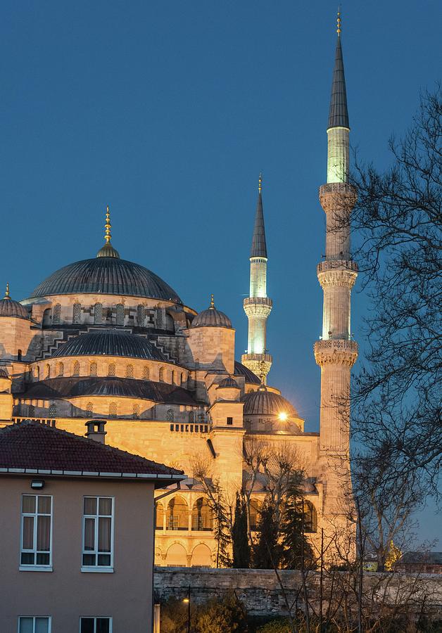 The Floodlit Domes And Minarets Photograph by Peter Eastland - Fine Art ...