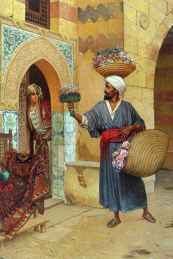 The Flower Merchant Painting by Rudolf Ernst