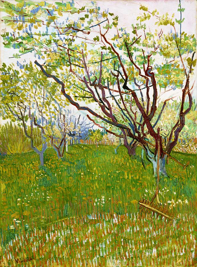 Vincent Van Gogh Painting - The Flowering Orchard - Digital Remastered Edition by Vincent van Gogh Vincent Van Gogh Painting - The Flowering Orchard - Digital Remastered Edition by Vincent van Gogh
