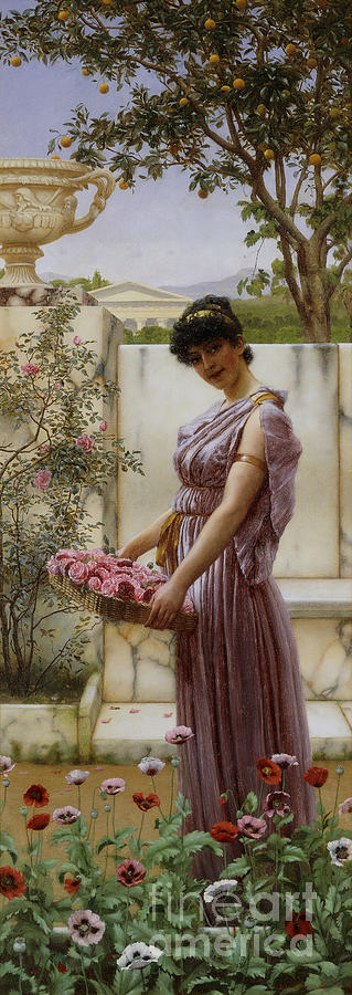 The Flowers Of Venus, 1890 Painting by John William Godward - Fine Art ...