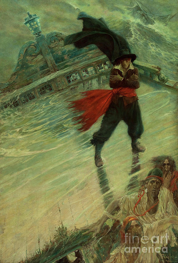 Howard Pyle Painting - The Flying Dutchman By Howard Pyle by Howard Pyle