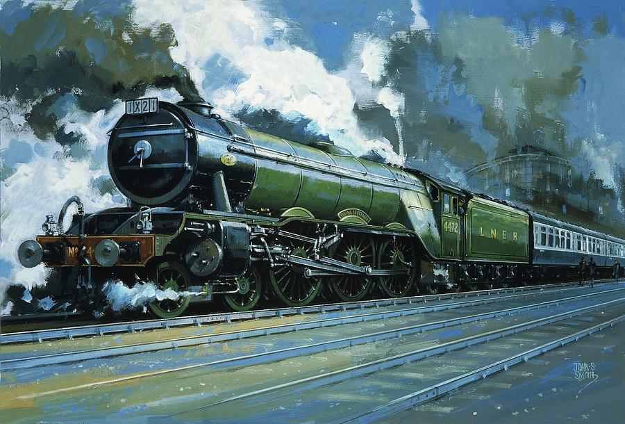 Vintage Painting - The Flying Scotsman by John S Smith