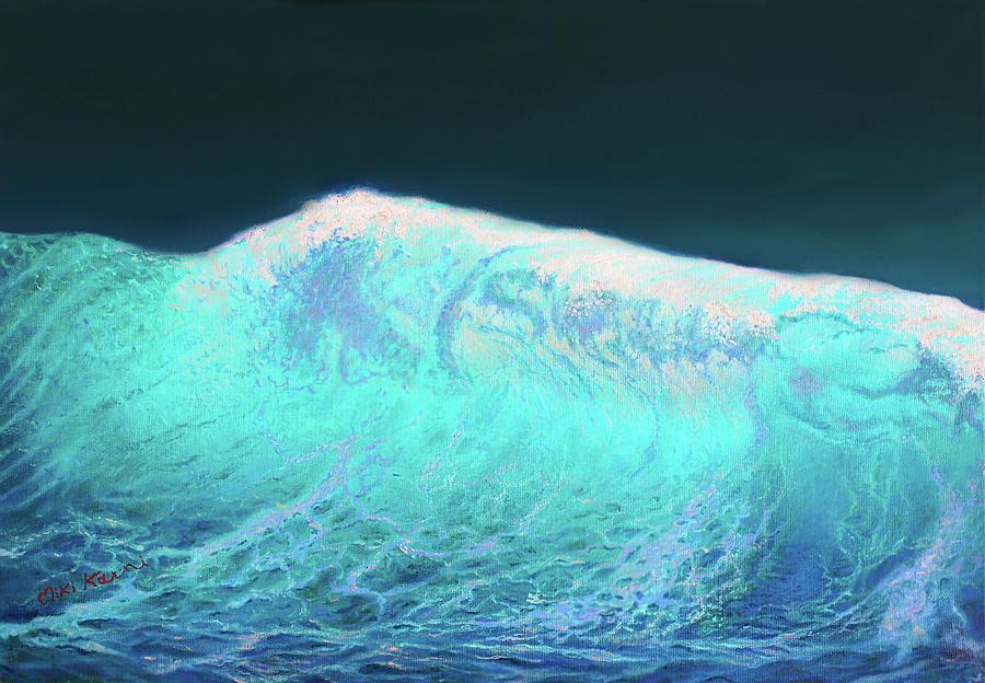 The foam of the wave Painting by Miki Karni