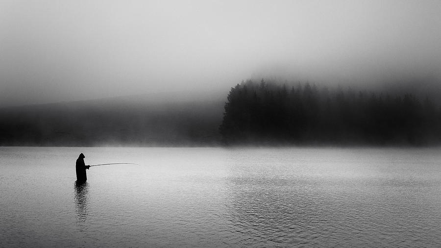 Black And White Photograph - The Fog Catcher by David Bouscarle