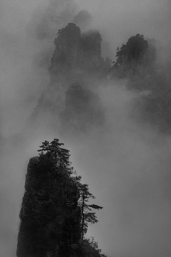 The Fogging Peak Photograph by Dennis Zhang