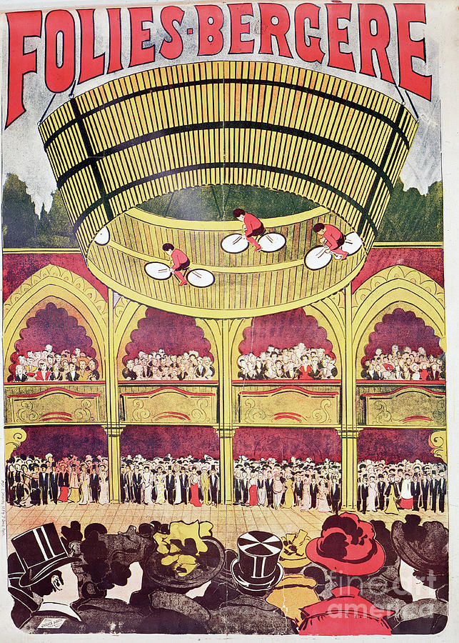 The Folies-bergere, Cabaret Music-hall, 19th Century Drawing by Anonymous