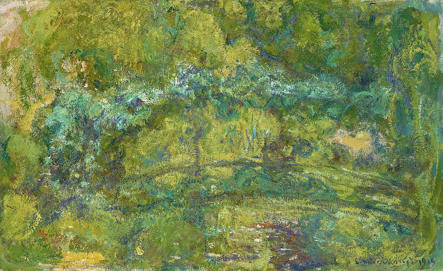 Claude Monet Painting - The Footbridge over the Water-Lily Pond, 1919 by Claude Monet
