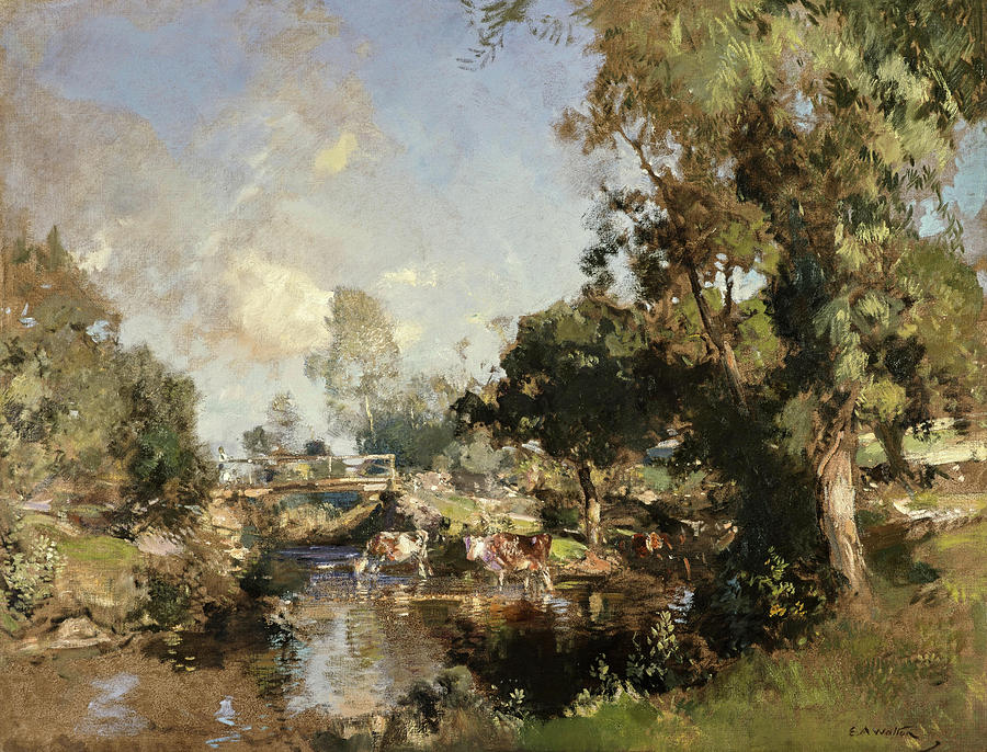 Edward Walton Painting - The Ford, New Abbey, 1917 by Edward Arthur Walton Edward Walton Painting - The Ford, New Abbey, 1917 by Edward Arthur Walton