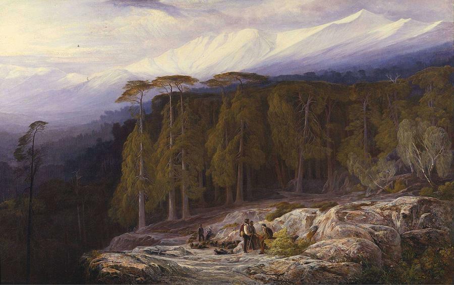 The Forest Of Valdoniello, Corsica Edward Lear Painting by Celestial Images