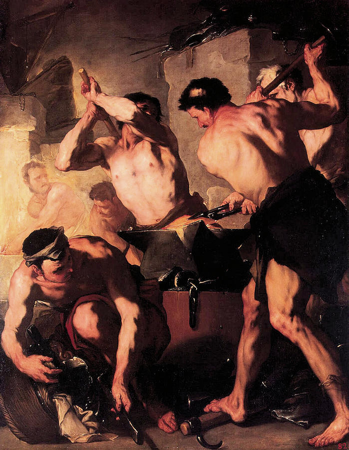 The Forge of Vulcan  Painting by Luca di Giordano