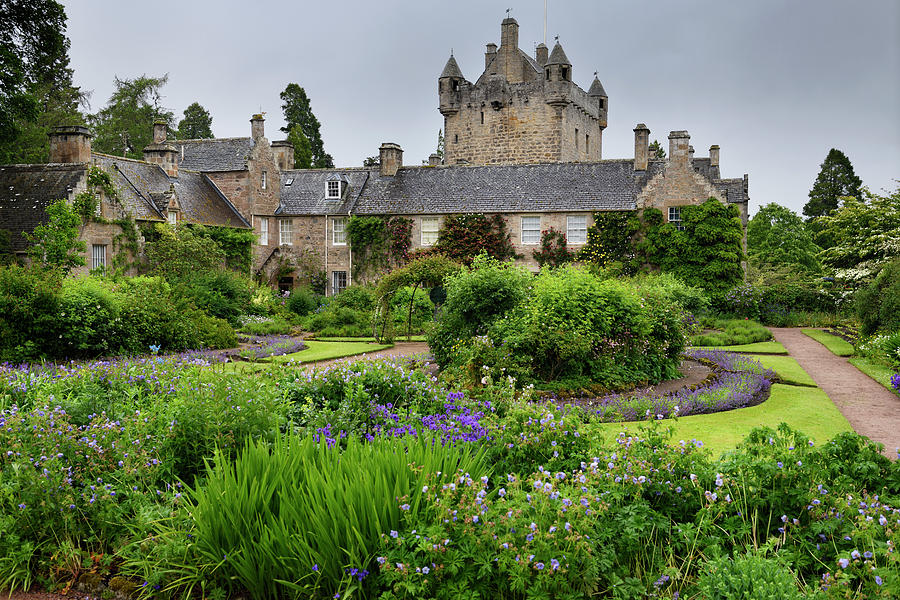 The formal Flower Garden south of Cawdor Castle after a rain in  Photograph by Reimar Gaertner