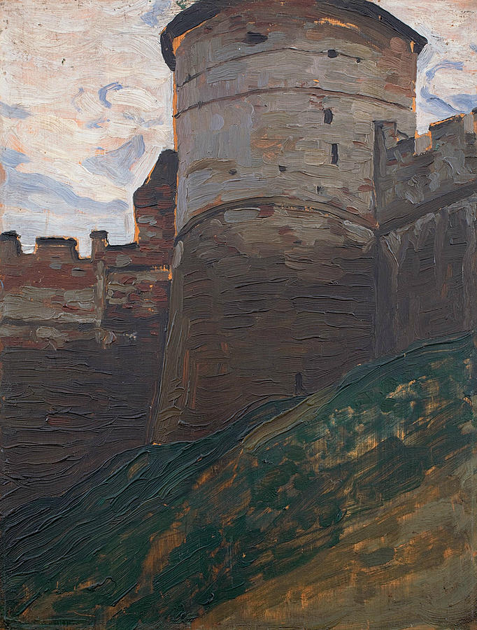 The Fortress Tower. Nizhny Novgorod. From the Series of Architectural Sketches Painting by Nicholas Roerich
