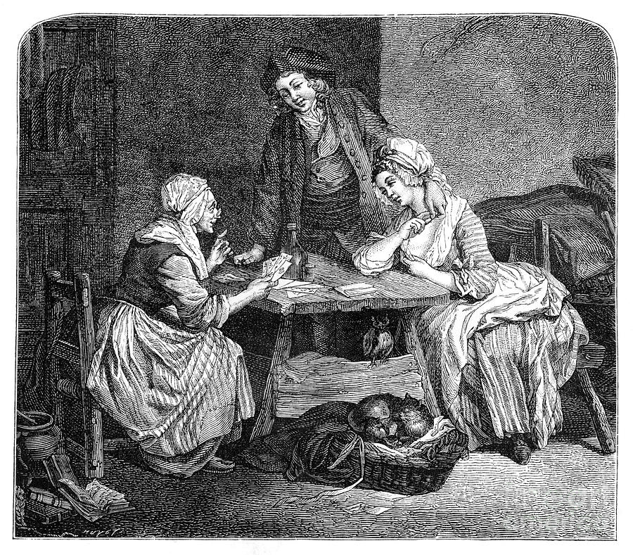 The Fortune Teller, 1885.artist Drawing by Print Collector