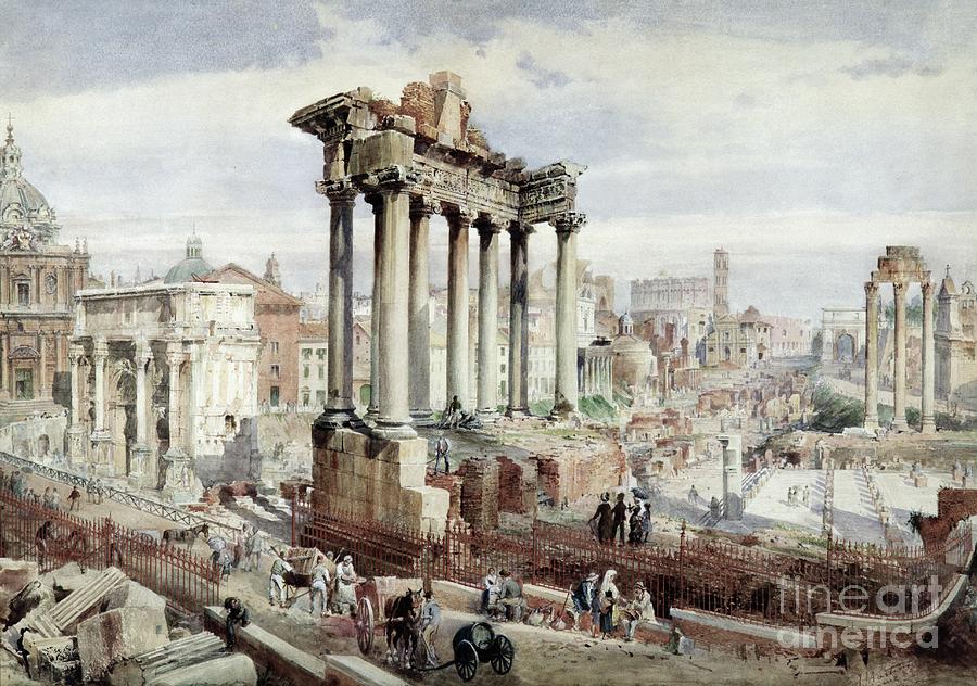 The Forum Romanum, Rome, C.1870 Painting by J. Martin - Fine Art America