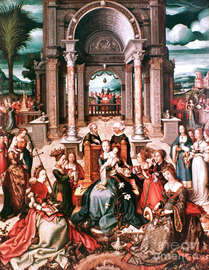 The Fountain Of Life, C1517-1543 Drawing by Print Collector The Fountain Of Life, C1517-1543 Drawing by Print Collector
