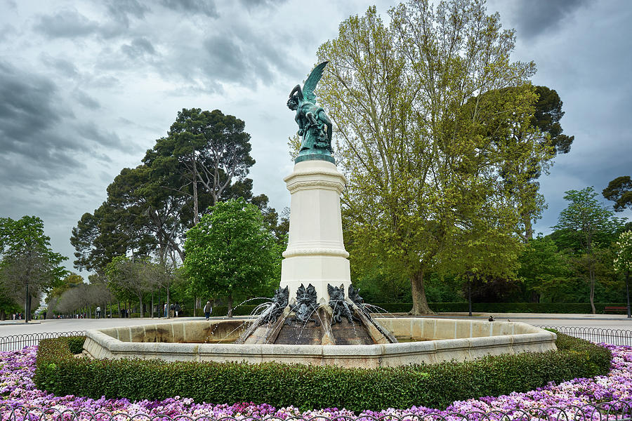 The Fountain of the Fallen Angel in Madrid Photograph by Eduardo Accorinti