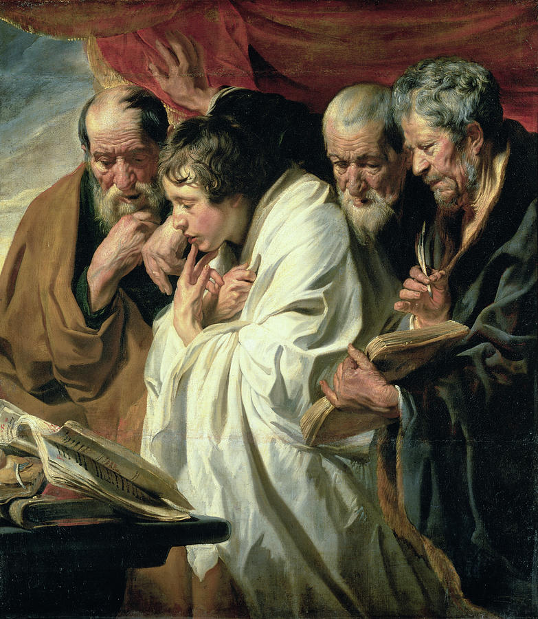 The Four Evangelists By Jacob Jordaens Painting By Artist Jacob Jordaens Fine Art America