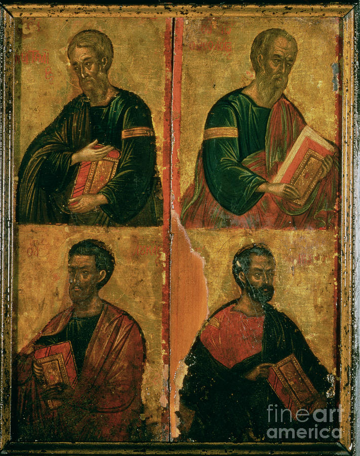 The Four Evangelists Painting by Greek School