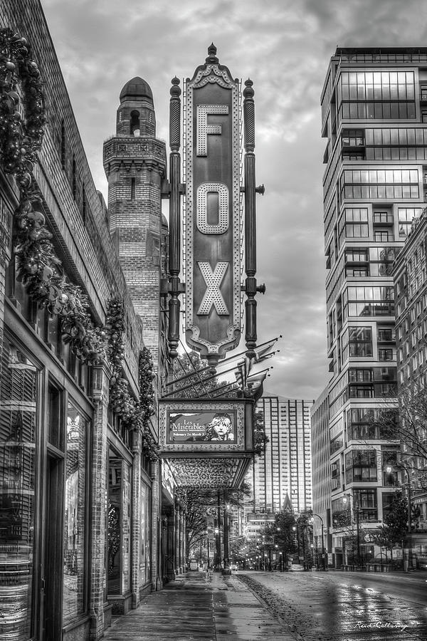 Atlanta GA The Fox Theatre 7 B W Midtown Architectural Cityscape Art Photograph by Reid Callaway