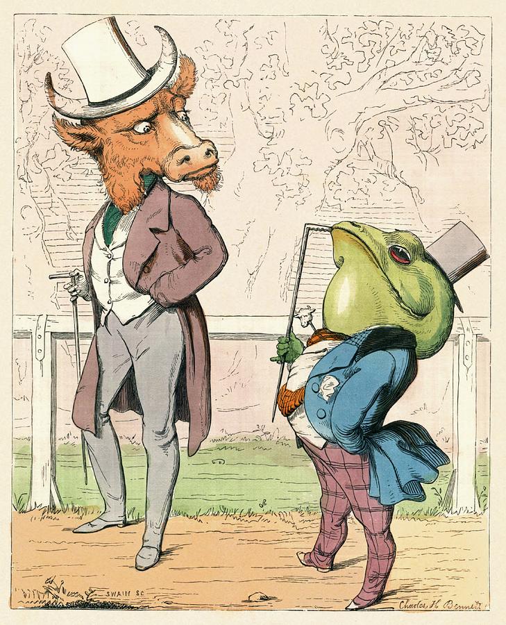 The Frog And The Ox Painting by Charles Henry Bennett