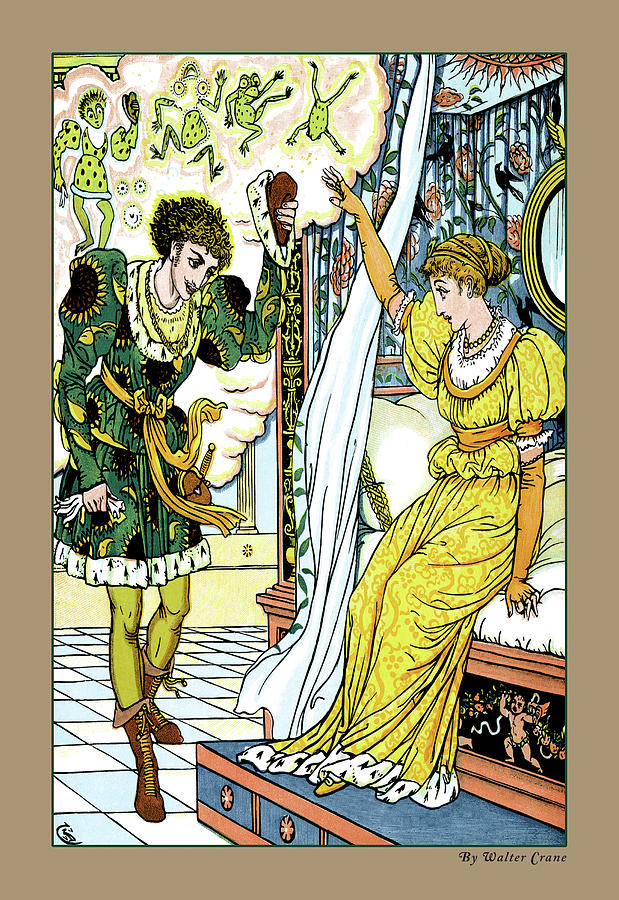 The Frog Prince - Dashing Young Prince Painting by Walter Crane