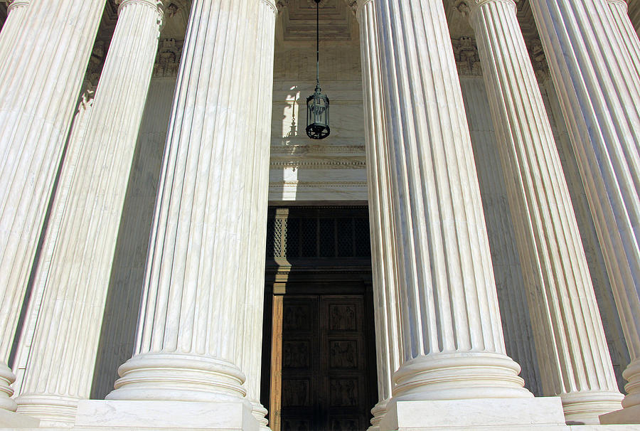 The Front Door and Columns of the Supreme Court Photograph by Cora Wandel
