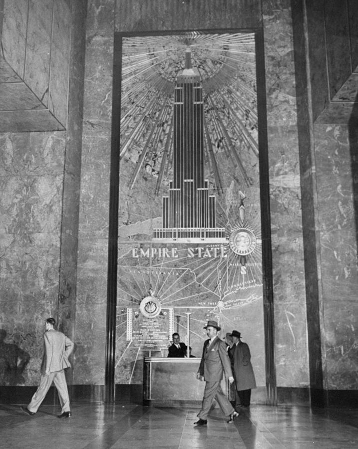 The Front Lobby Of The Empire State Photograph by New York Daily News Archive
