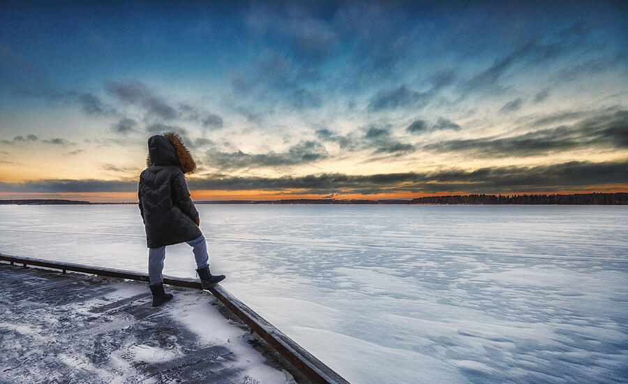 The Frozen Lake Photograph by Vasil Nanev