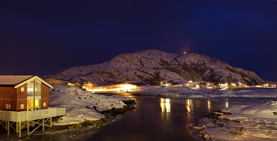 The Frozen Village Of Sommaroy At Night Photograph by Richard Mcmanus