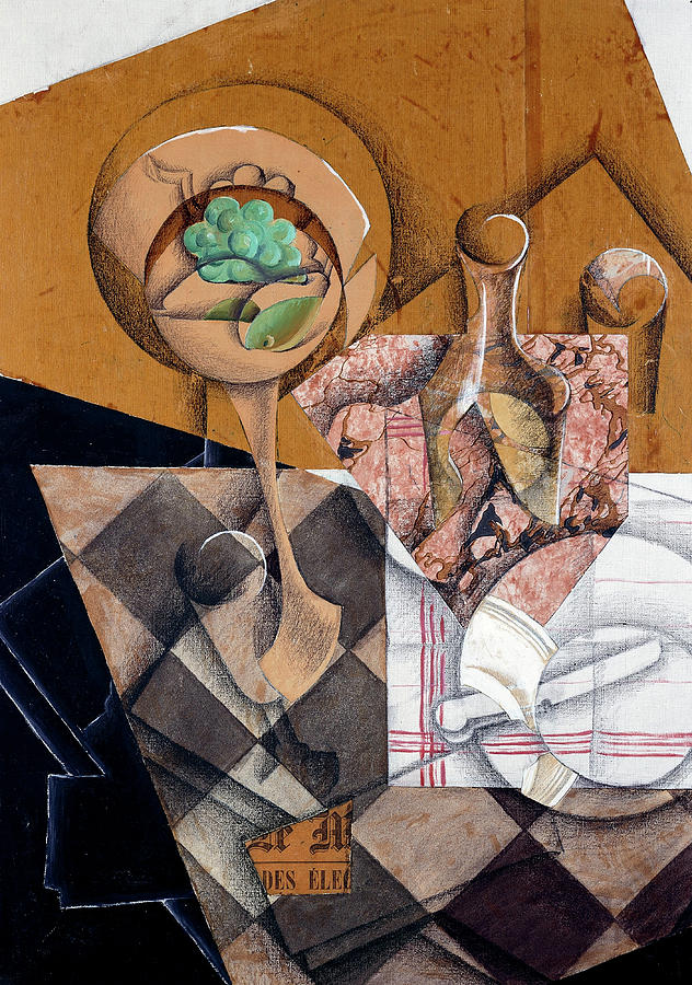 Juan Gris Painting - The Fruit Bowl, 1914 by Juan Gris Juan Gris Painting - The Fruit Bowl, 1914 by Juan Gris