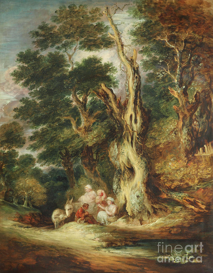 The Gadshill Oak, 1790 Painting by Gainsborough Dupont