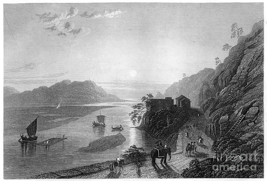 The Ganges Entering The Plains Drawing by Print Collector